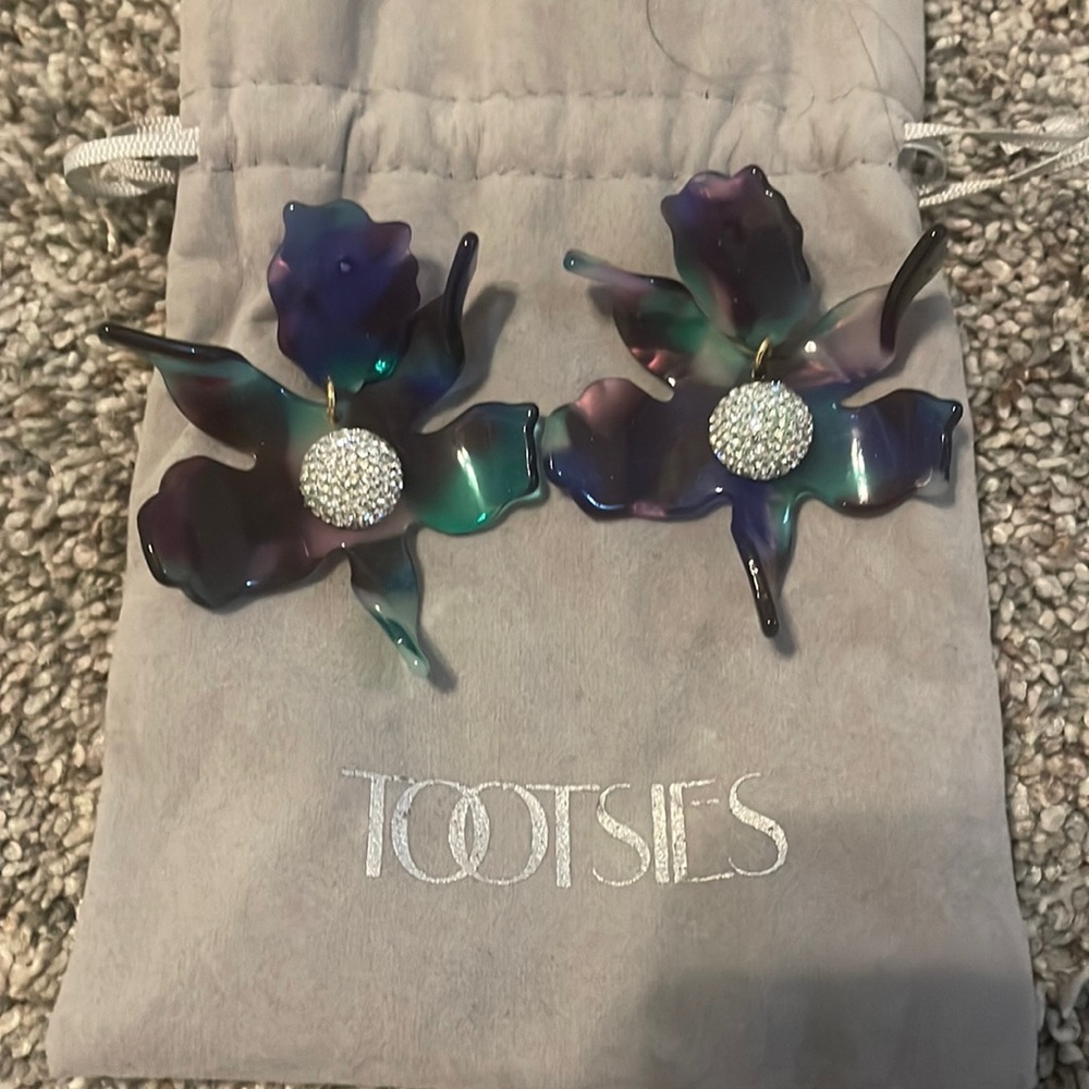 Lele Sadoughi Crystal Lily Earrings